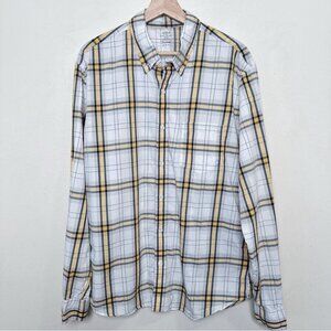 J.crew Mens XL Plaid Light Weight Slim Fit Shirt